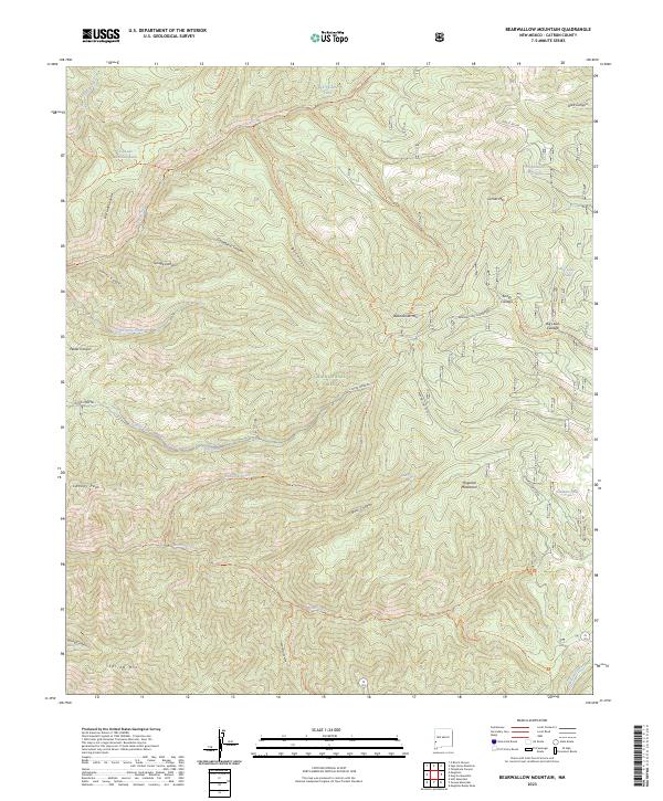 Bearwallow Mountain, NM — USGS 7.5-minute topo (2023)