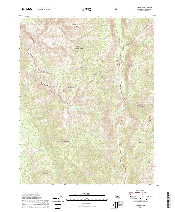 Kern Lake, CA — USGS 7.5-minute topo (2021)