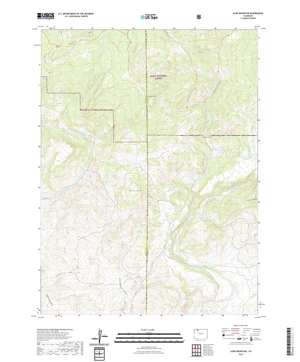 Slide Mountain, CO — USGS 7.5-minute topo (2022)