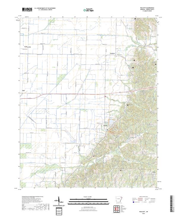 Walcott, AR — USGS 7.5-minute topo (2024)