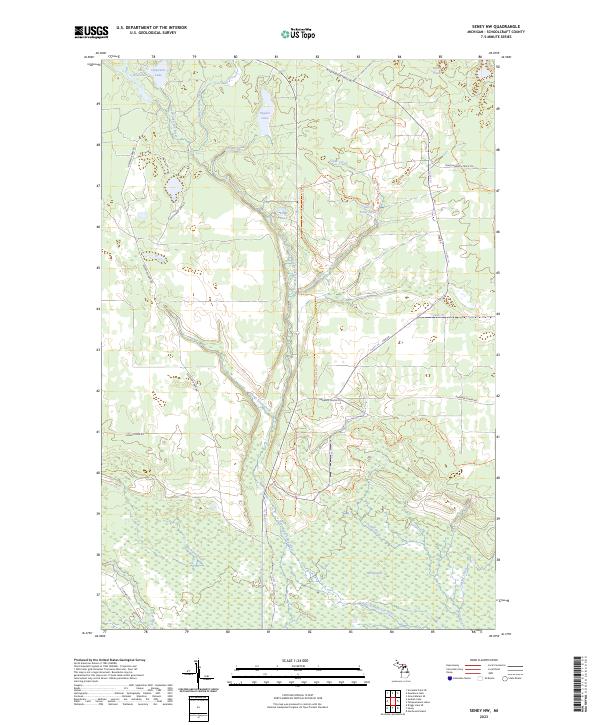 Seney NW, MI — USGS 7.5-minute topo (2023)
