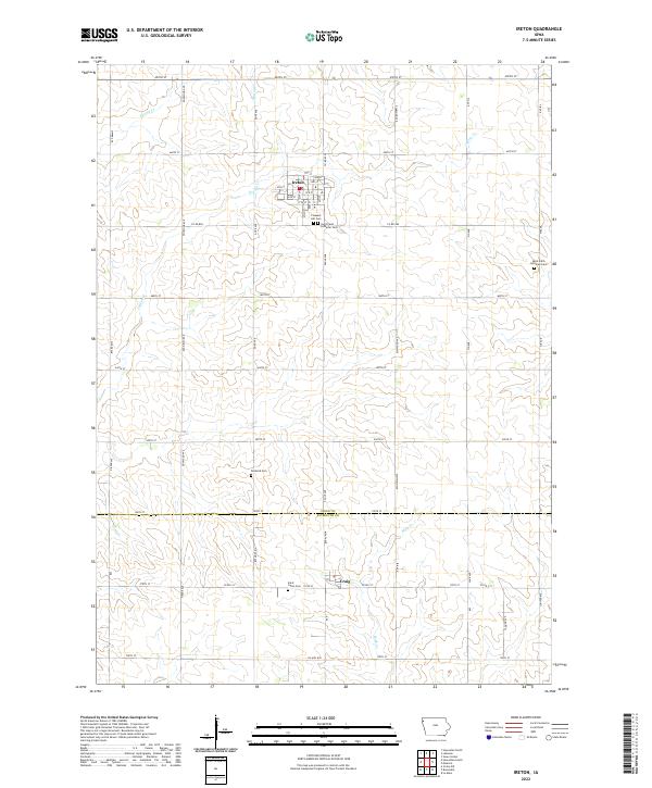 Ireton, IA — USGS 7.5-minute topo (2022)