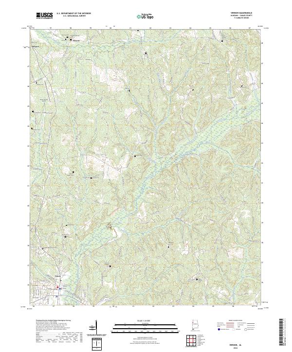 Vernon, AL — USGS 7.5-minute topo (2024)