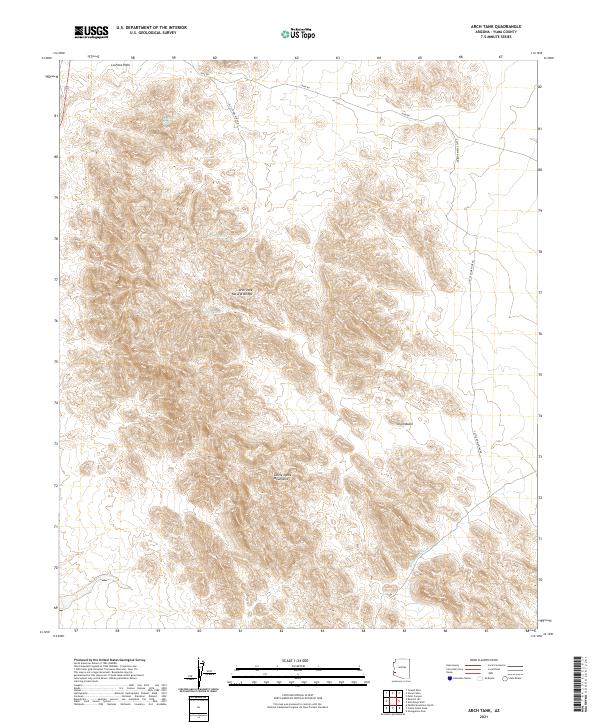 Arch Tank, AZ — USGS 7.5-minute topo (2021)