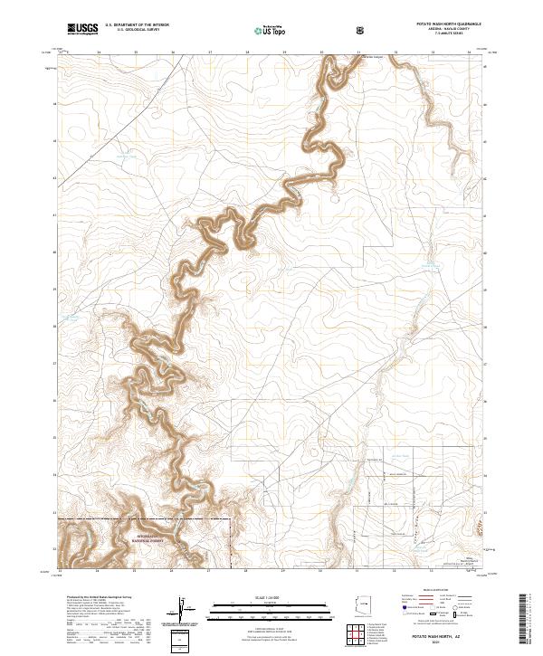 Potato Wash North, AZ — USGS 7.5-minute topo (2021)