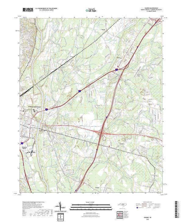 Vander, NC — USGS 7.5-minute topo (2022)