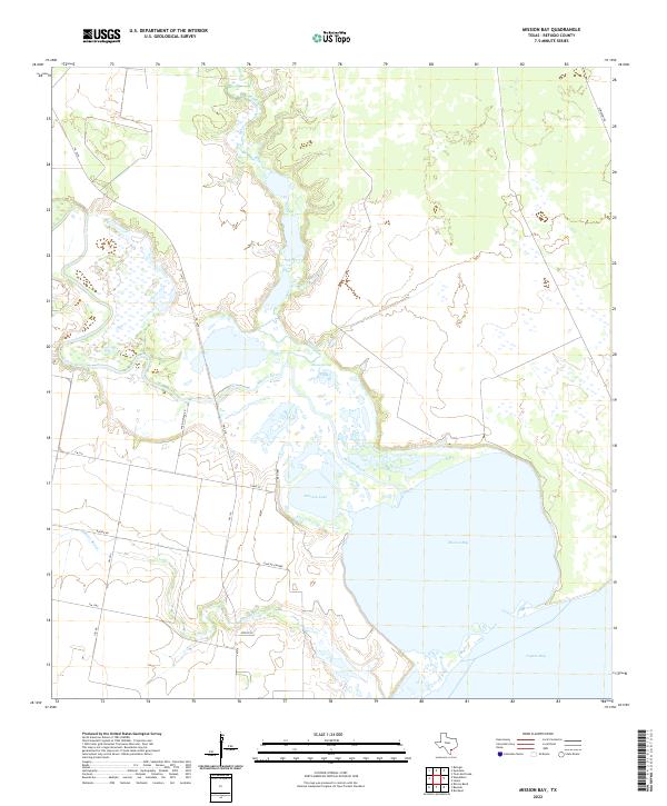 Mission Bay, TX — USGS 7.5-minute topo (2022)