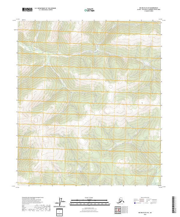 Big Delta B-2 SE, AK — USGS 7.5-minute topo (2024)