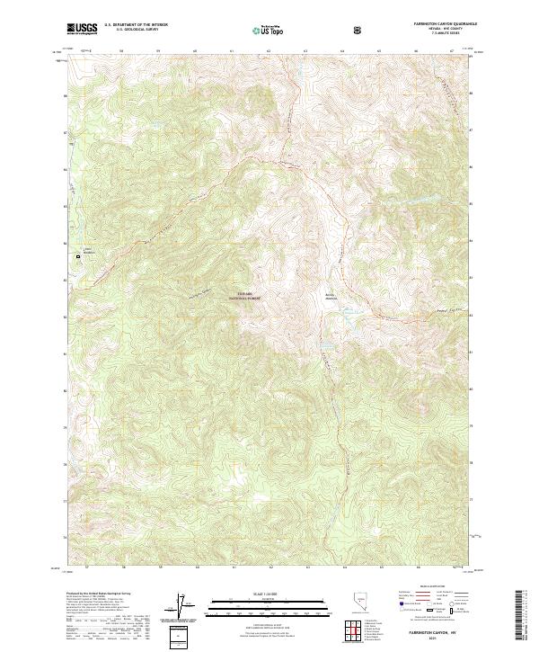 Farrington Canyon, NV — USGS 7.5-minute topo (2021)