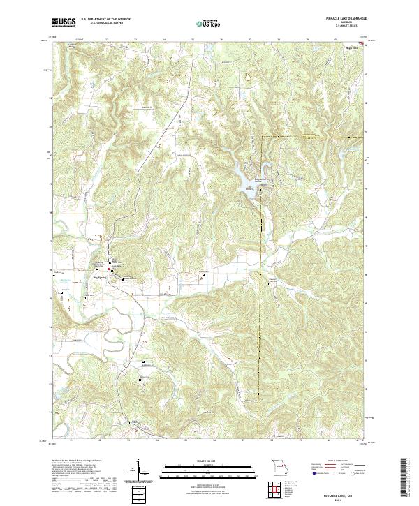 Pinnacle Lake, MO — USGS 7.5-minute topo (2021)