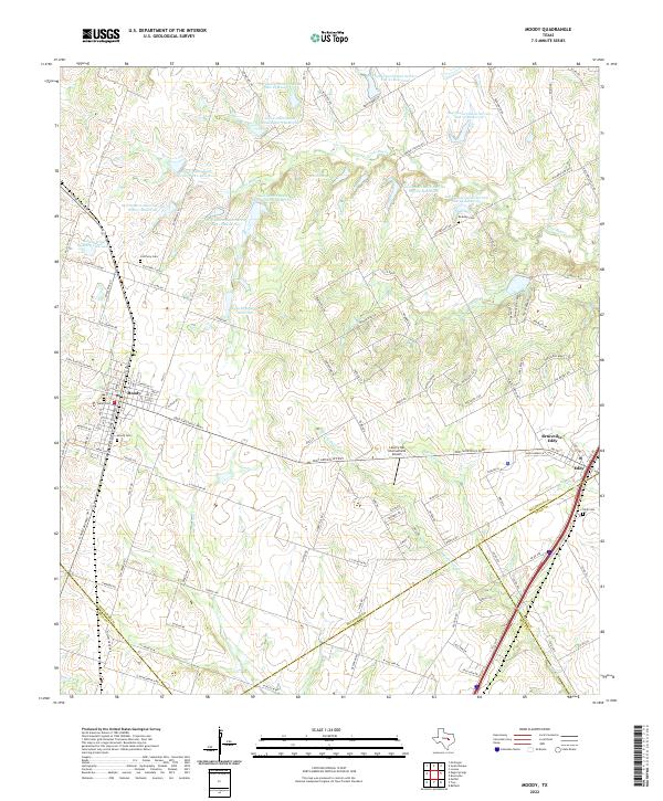 Moody, TX — USGS 7.5-minute topo (2022)