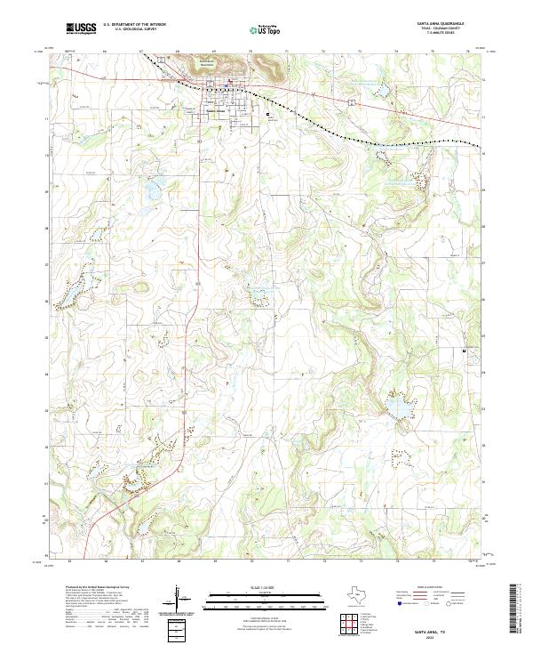Santa Anna, TX — USGS 7.5-minute topo (2022)