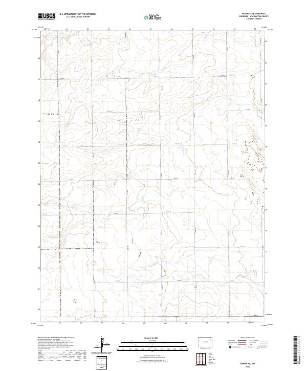 Akron SE, CO — USGS 7.5-minute topo (2022)