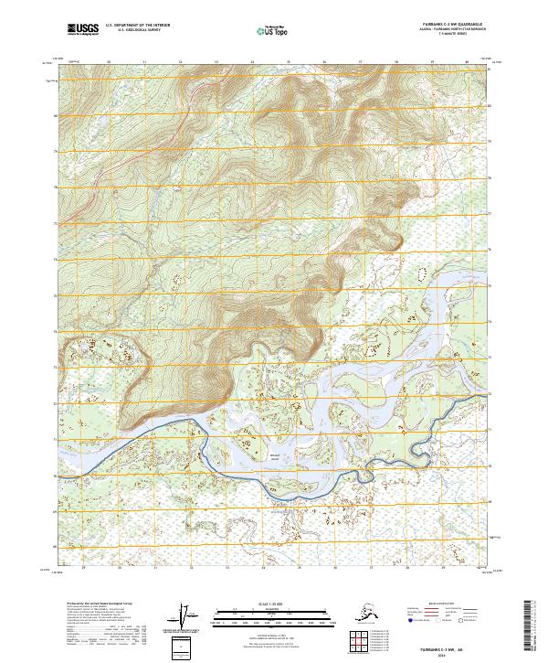 Fairbanks C-3 NW, AK — USGS 7.5-minute topo (2024)