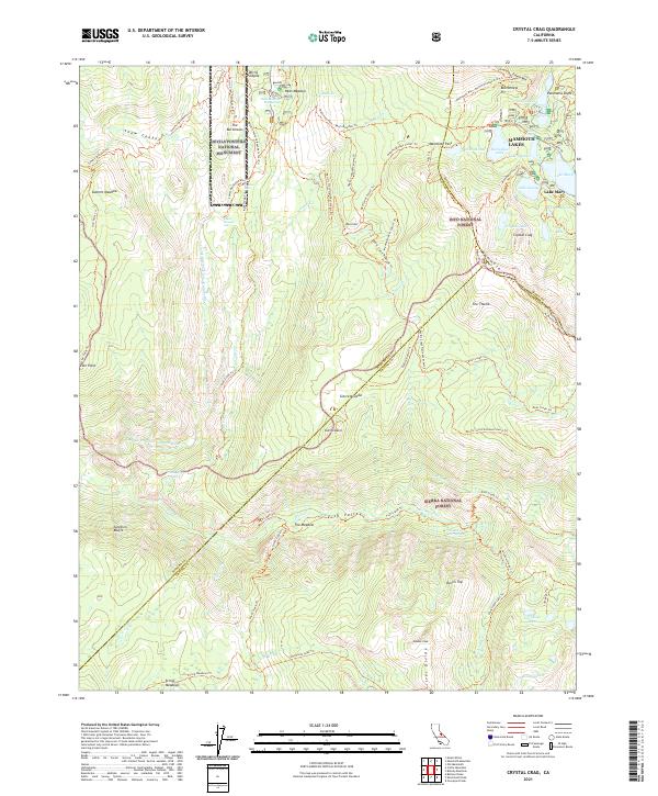 Crystal Crag, CA — USGS 7.5-minute topo (2021)