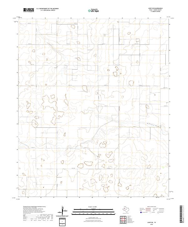 Loop SW, TX — USGS 7.5-minute topo (2022)