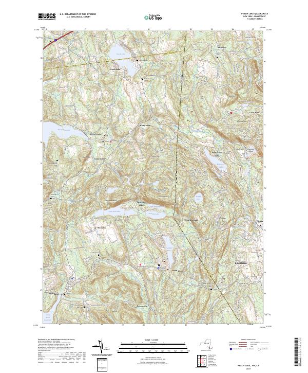 Peach Lake, NY-CT — USGS 7.5-minute topo (2023)