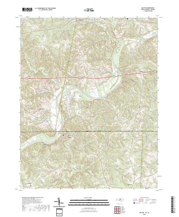 Milton, NC-VA — USGS 7.5-minute topo (2022)