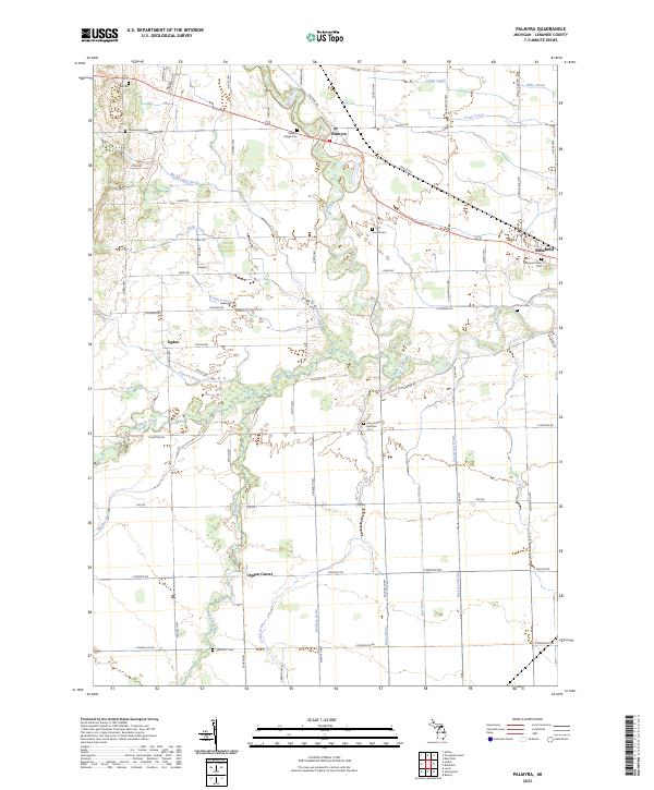 Palmyra, MI — USGS 7.5-minute topo (2023)