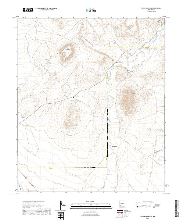 Taylor Mountain, NM — USGS 7.5-minute topo (2023)