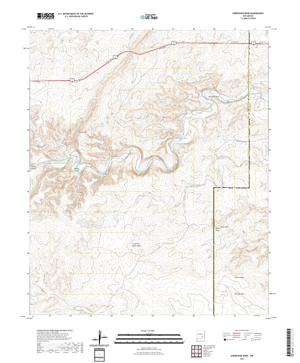 Horseshoe Bend, NM — USGS 7.5-minute topo (2023)