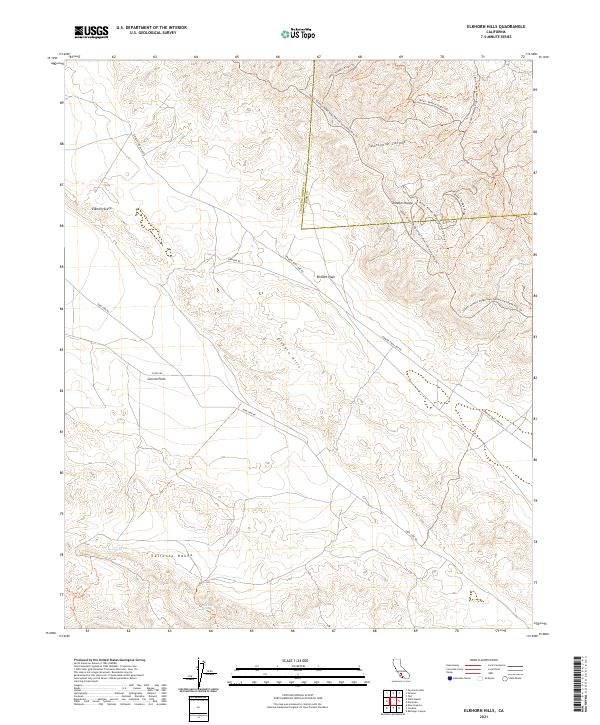 Elkhorn Hills, CA — USGS 7.5-minute topo (2021)