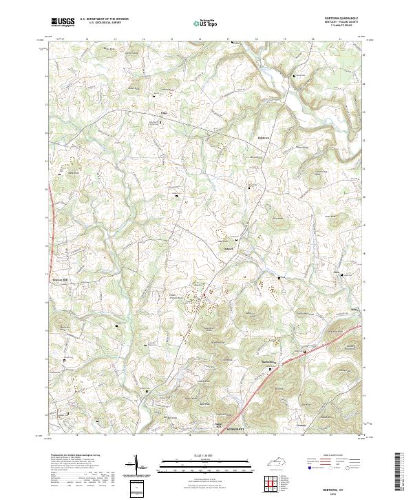 Bobtown, KY — USGS 7.5-minute topo (2022)