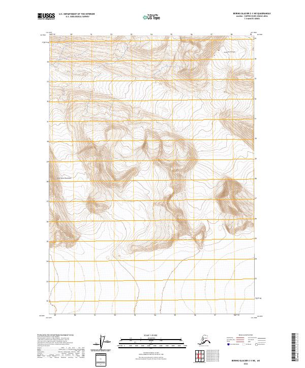 Bering Glacier C-3 NE, AK — USGS 7.5-minute topo (2024)