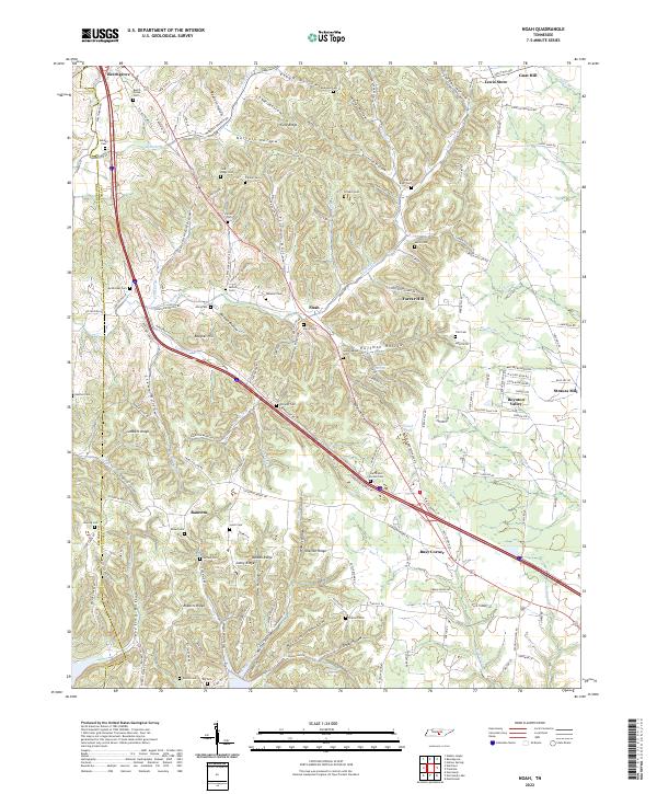 Noah, TN — USGS 7.5-minute topo (2022)