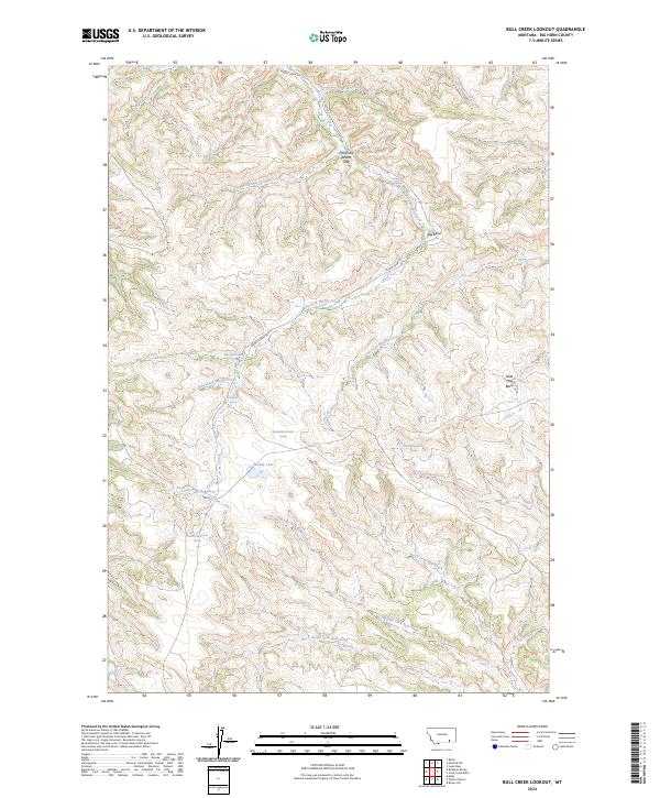 Bull Creek Lookout, MT — USGS 7.5-minute topo (2024)