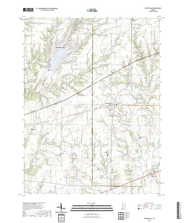 Coatesville, IN — USGS 7.5-minute topo (2022)