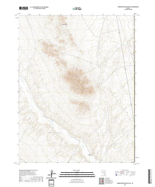 Timber Mountain Pass NE, NV — USGS 7.5-minute topo (2021)