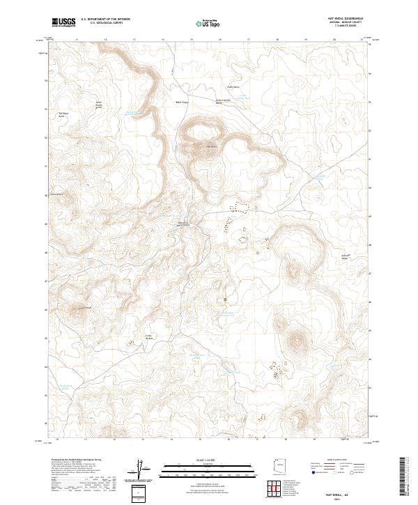 Hat Knoll, AZ — USGS 7.5-minute topo (2021)