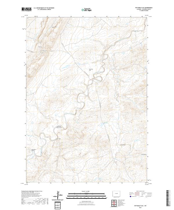 Fiftymile Flat, WY — USGS 7.5-minute topo (2021)