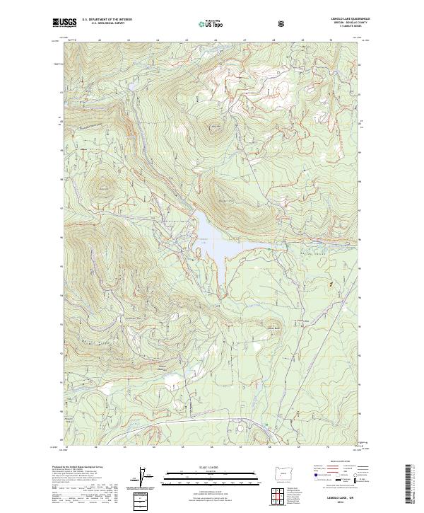 Lemolo Lake, OR — USGS 7.5-minute topo (2024)