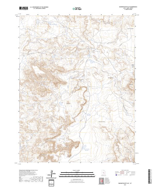 Mussentuchit Flat, UT — USGS 7.5-minute topo (2023)