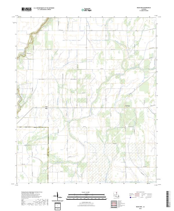 Bear Skin, LA — USGS 7.5-minute topo (2024)