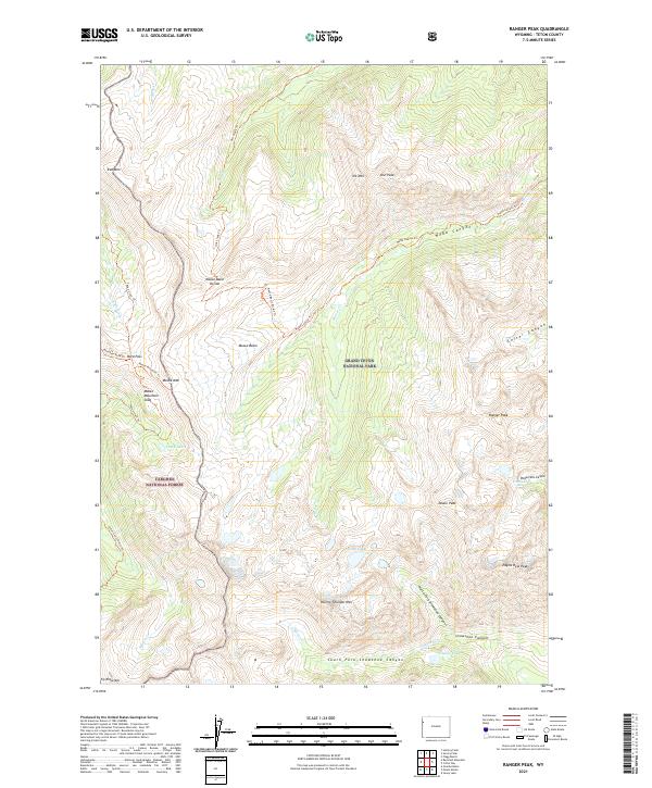 Ranger Peak, WY — USGS 7.5-minute topo (2021)