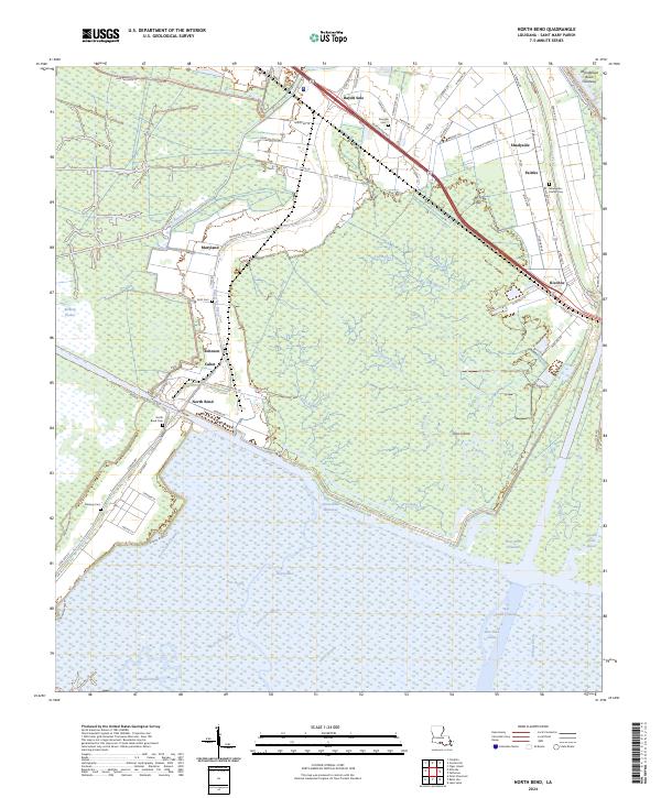 North Bend, LA — USGS 7.5-minute topo (2024)