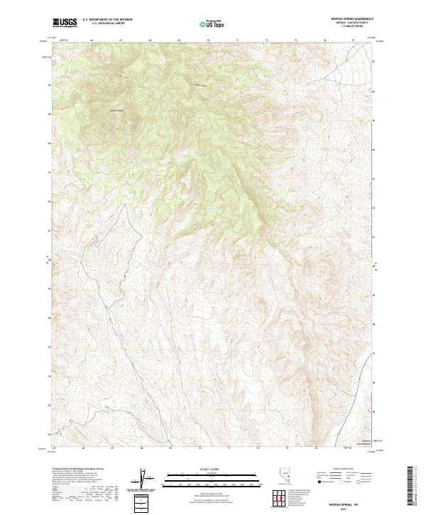 Weepah Spring, NV — USGS 7.5-minute topo (2021)