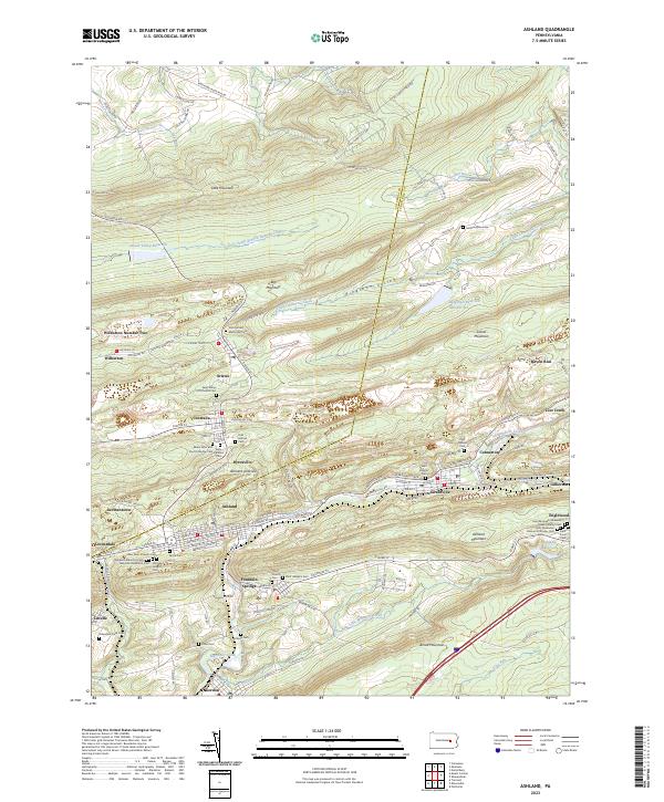 Ashland, PA — USGS 7.5-minute topo (2023)