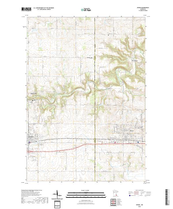 Byron, MN — USGS 7.5-minute topo (2022)