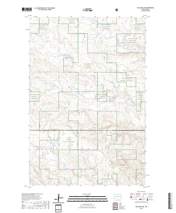 Williams Lake, ND — USGS 7.5-minute topo (2024)