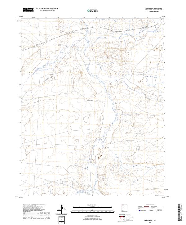 Newcomb SE, NM — USGS 7.5-minute topo (2023)