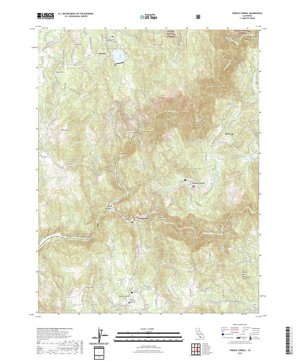 French Corral, CA — USGS 7.5-minute topo (2022)