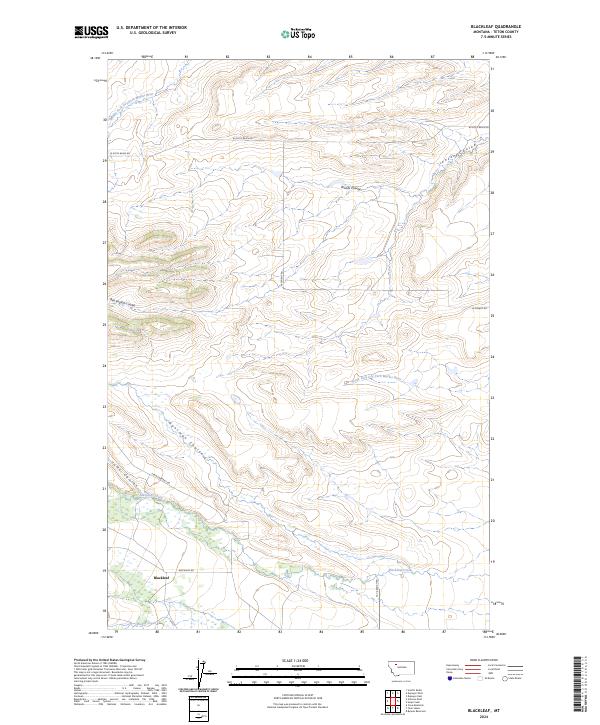 Blackleaf, MT — USGS 7.5-minute topo (2024)