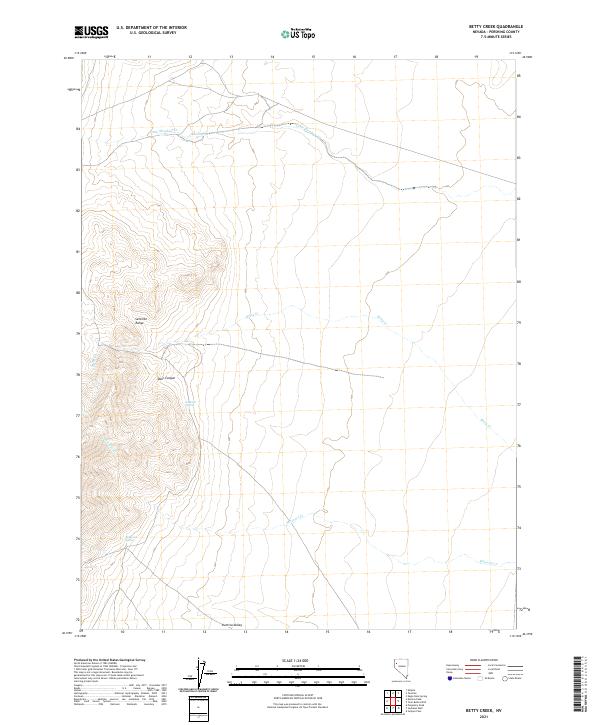 Betty Creek, NV — USGS 7.5-minute topo (2021)