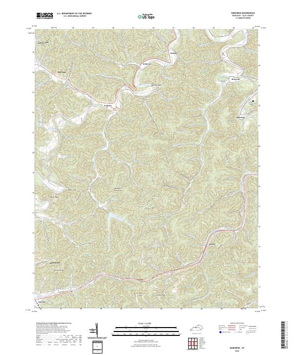 Barcreek, KY — USGS 7.5-minute topo (2022)