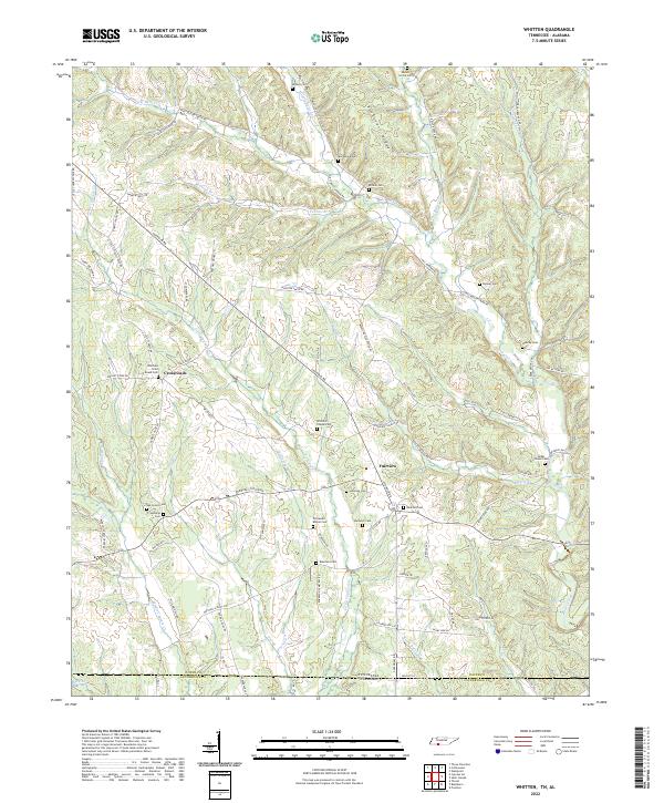 Whitten, TN-AL — USGS 7.5-minute topo (2022)