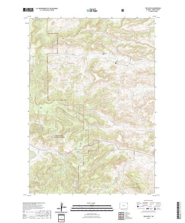 The Notch, WY — USGS 7.5-minute topo (2021)